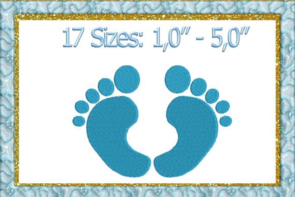 Baby Footprints Machine Embroidery