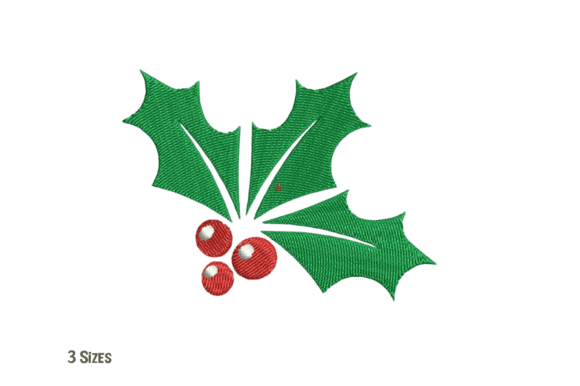Christmas Mistletoe Embroidery Design