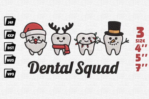 Dental Squad Christmas Embroidery