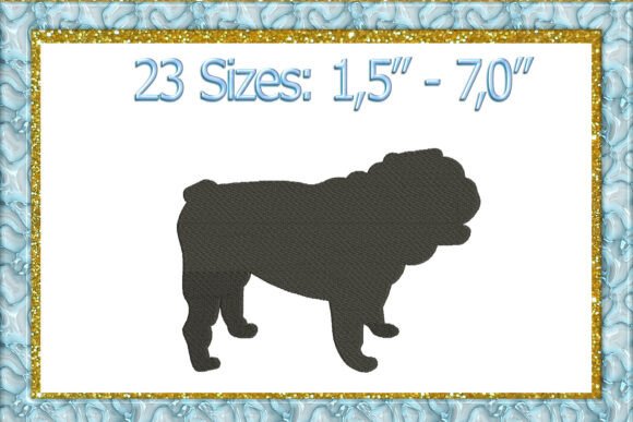 English Bulldog Machine Embroidery Design