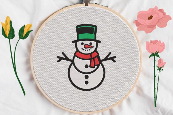 Snowman Christmas Embroidery
